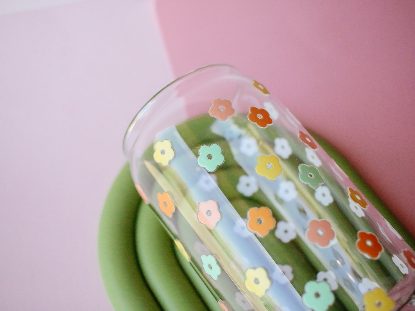 Mini Daisies Glass Cup