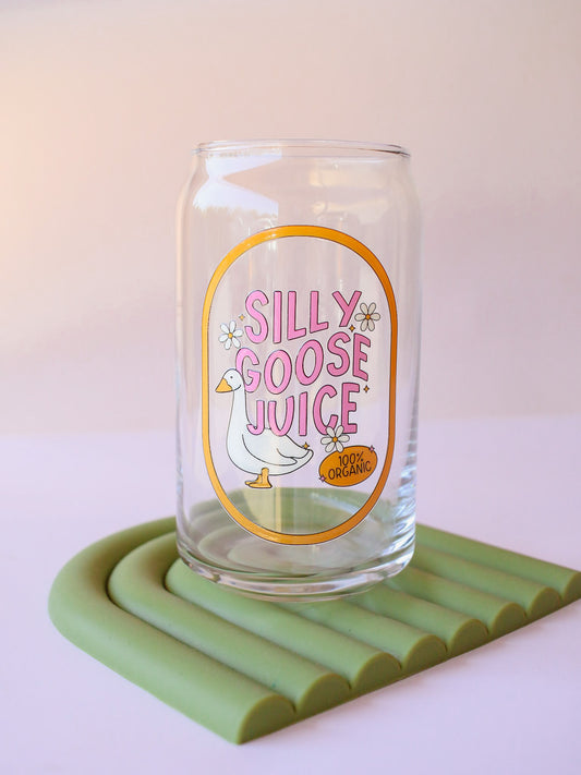 Silly Goose Glass Cup