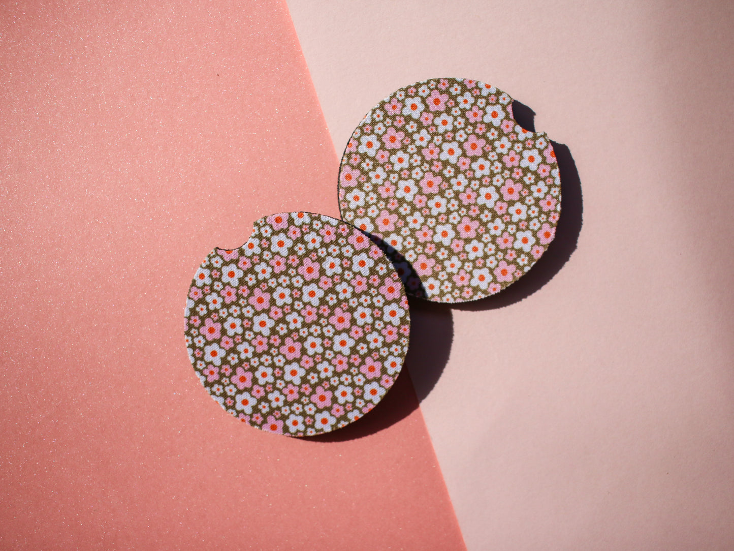 Floral Car Coaster Set (2 Colors)