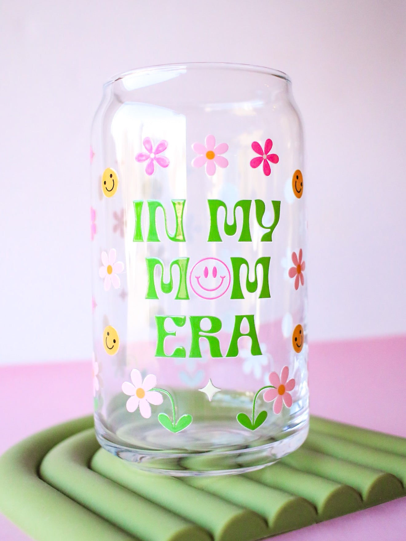 In My Mom Era Glass Cup