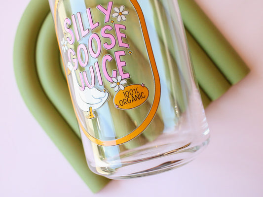 Silly Goose Glass Cup