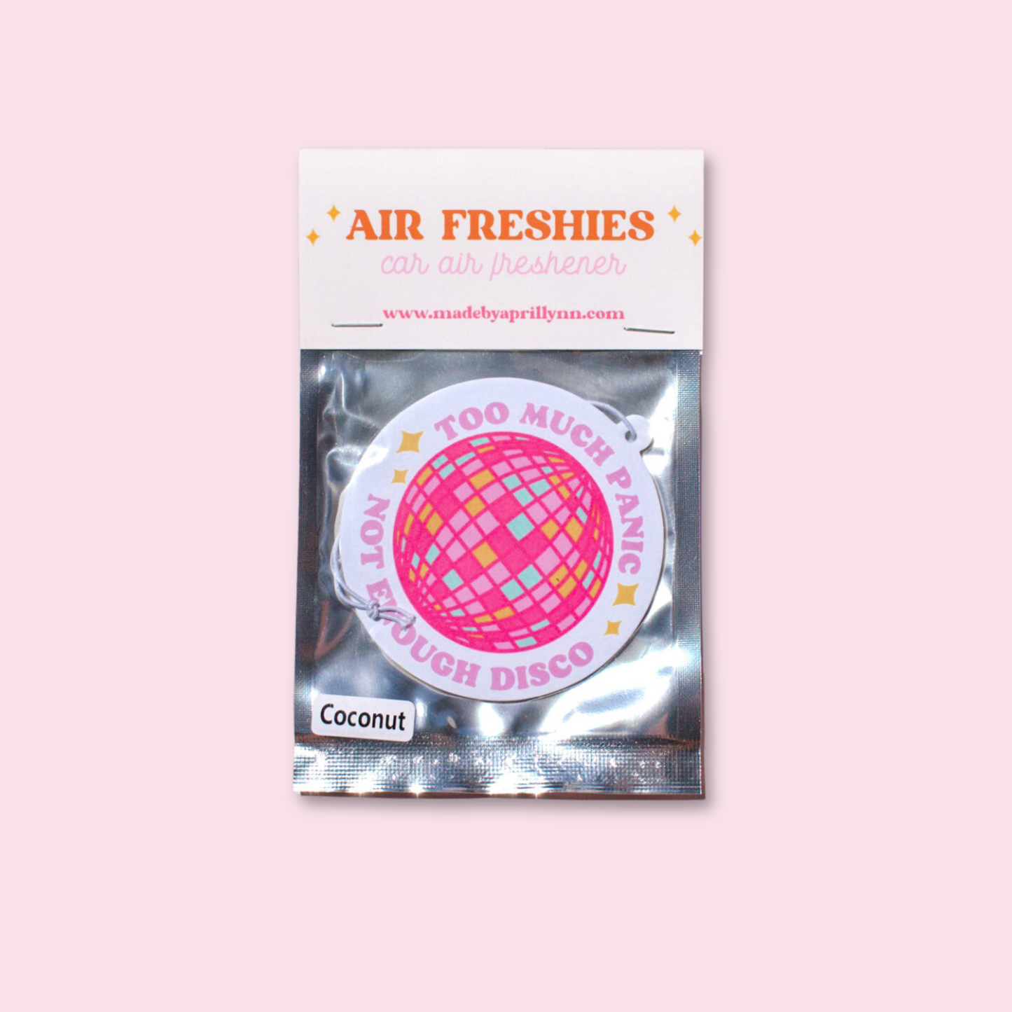 Disco Ball Car Air Freshener (Coconut Scent)