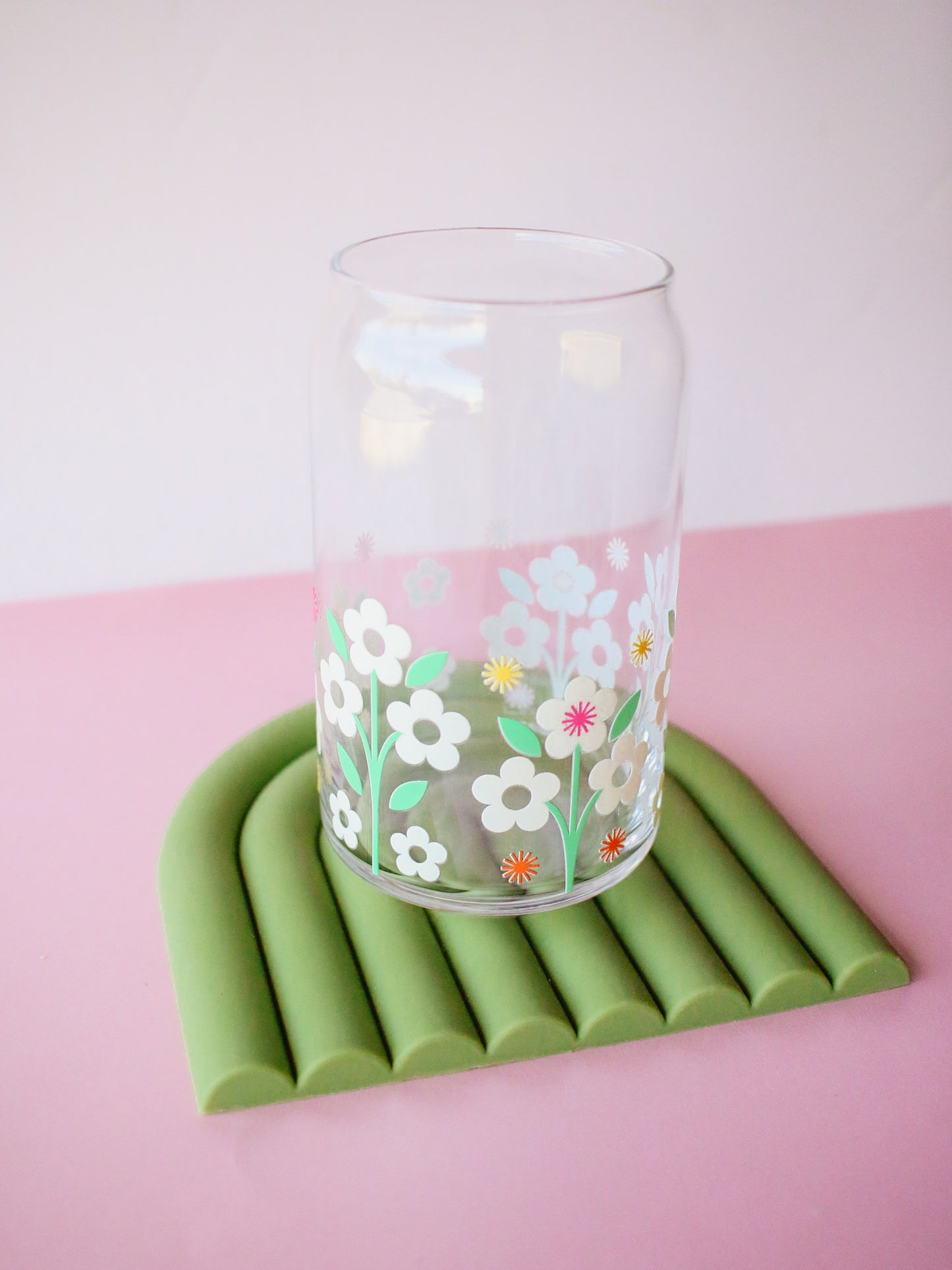 Flower Fields Glass Cup