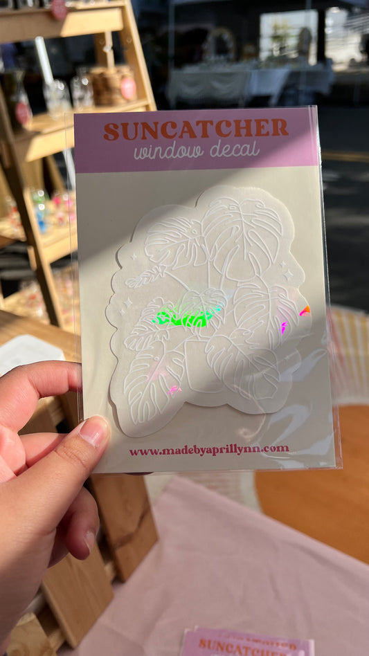 Monstera Suncatcher Decal