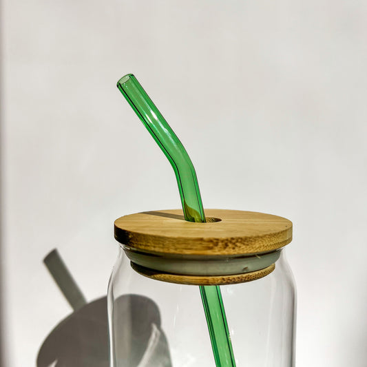 Green Glass Straw