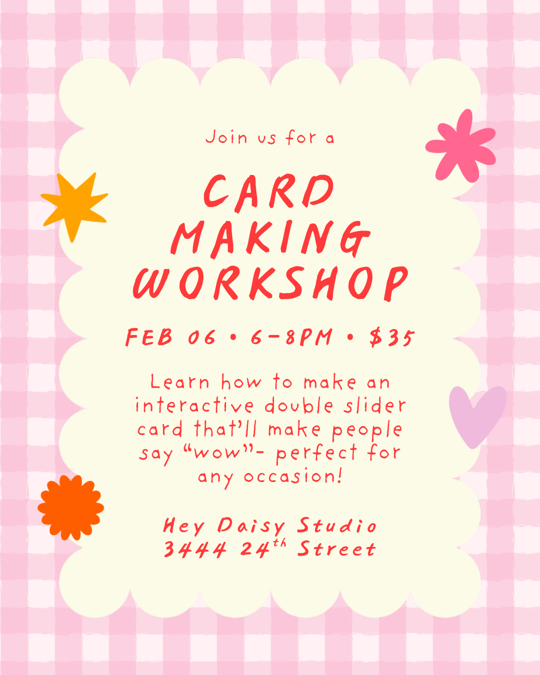 Double Slider Card Making Workshop