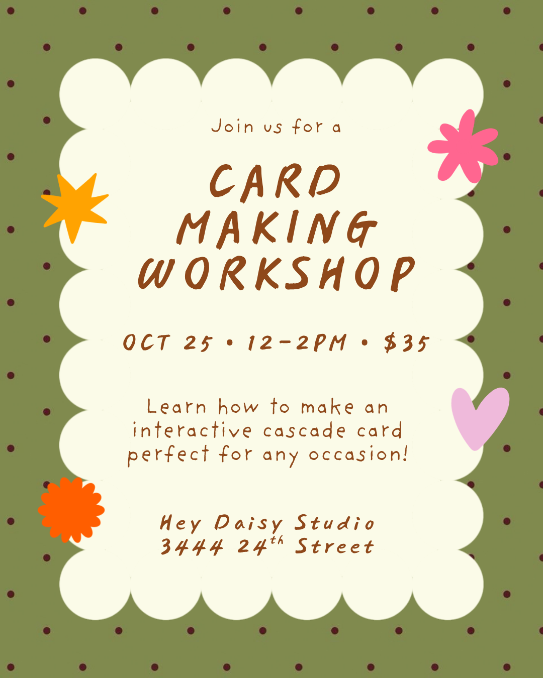 Cascade Card Making Workshop