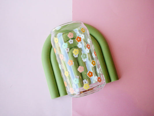 Mini Daisies Glass Cup