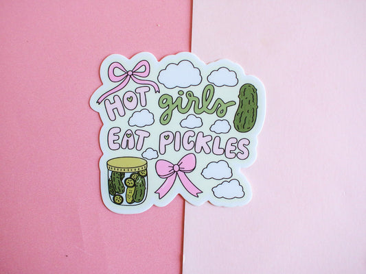 Hot Girls Eat Pickles Sticker