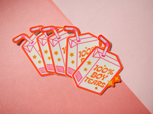 100% Boy Tears Sticker