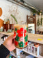 Christmas Daisies Glass Cup