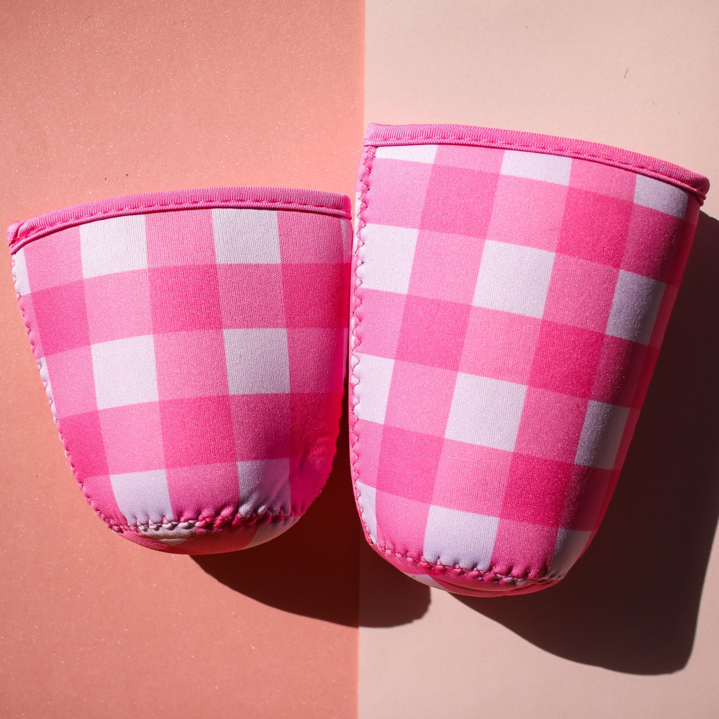 Pink Gingham Iced Coffee Sleeve