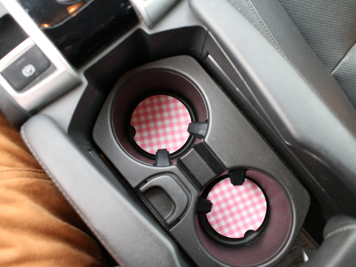 Gingham Car Coasters Set (2 Colors)