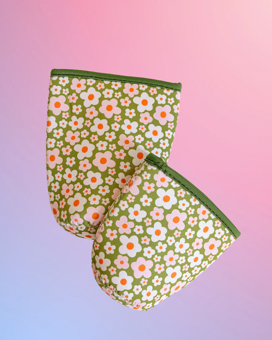 Green Floral Iced Coffee Sleeve