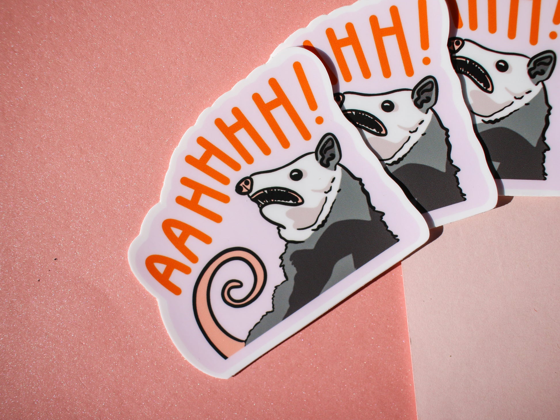 Screaming Possum Sticker – Made by April-Lynn