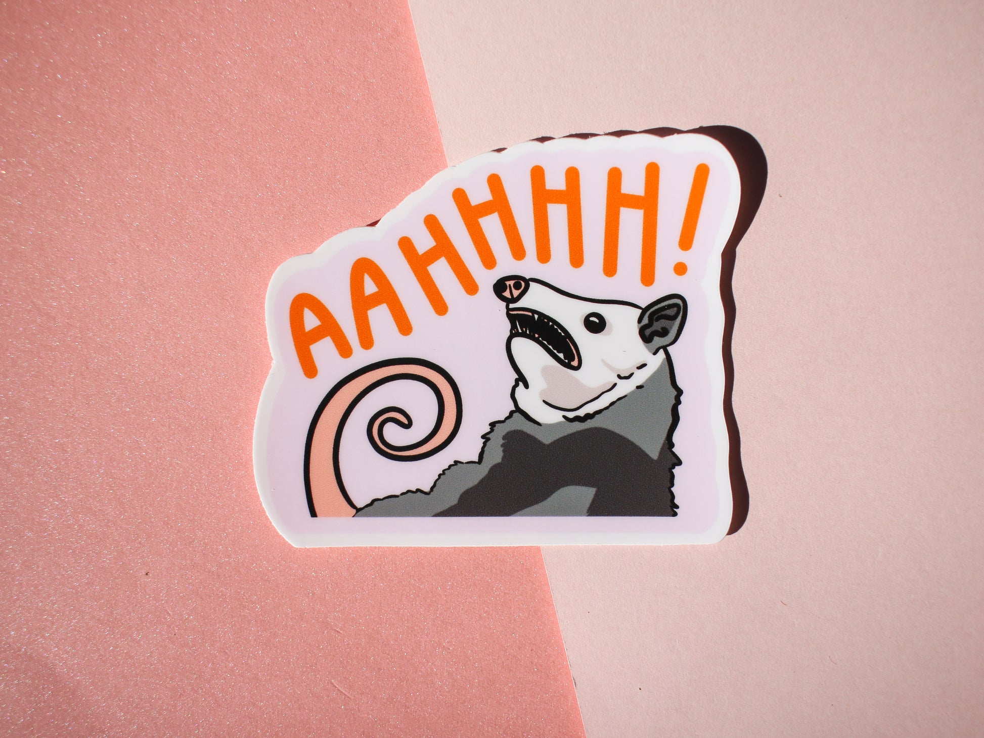 Screaming Possum Sticker – Made by April-Lynn