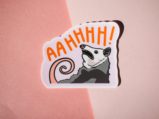 Screaming Possum Sticker