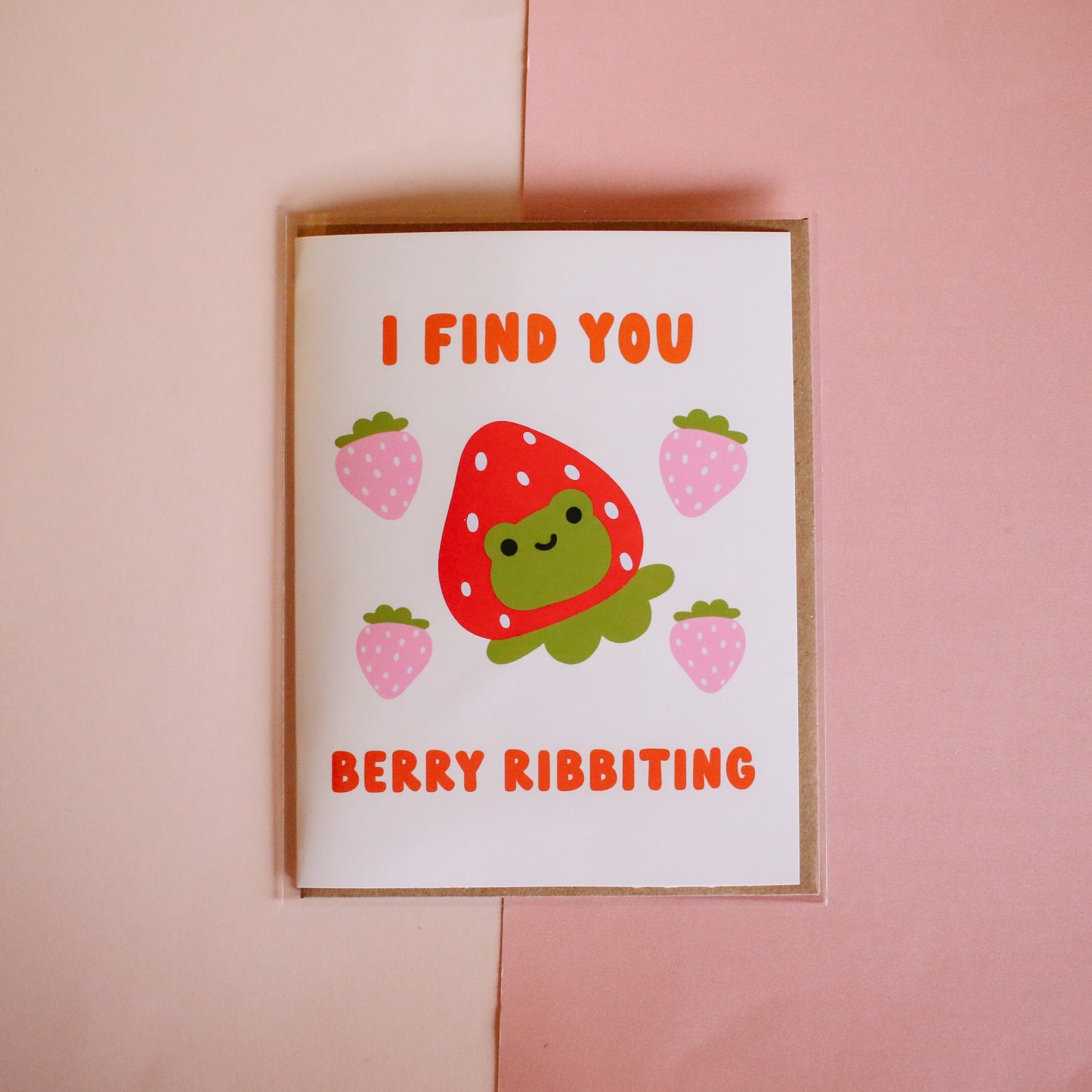 Berry Ribbiting Greeting Card