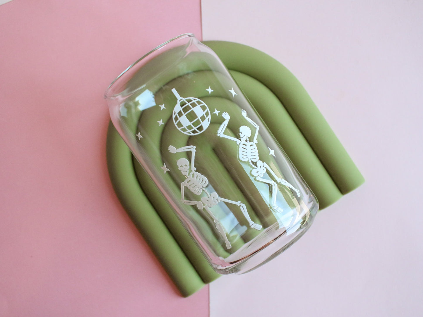 Disco Skeleton Glass Cup