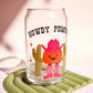 Howdy Pumpkin Glass Cup