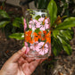 Colorful Hibiscus Glass Cup