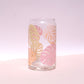 Pastel Monstera Glass Cup