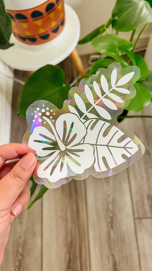 Hibiscus Suncatcher Decal