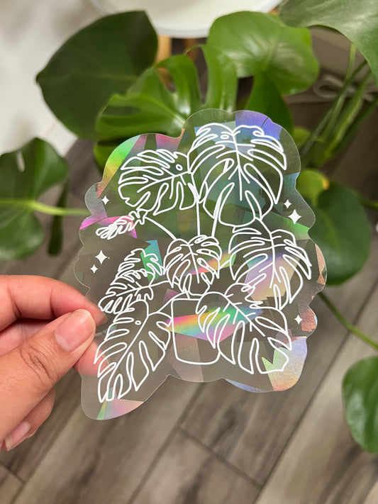 Monstera Suncatcher Decal