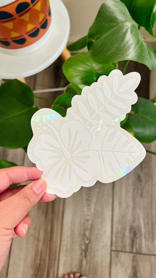 Hibiscus Suncatcher Decal