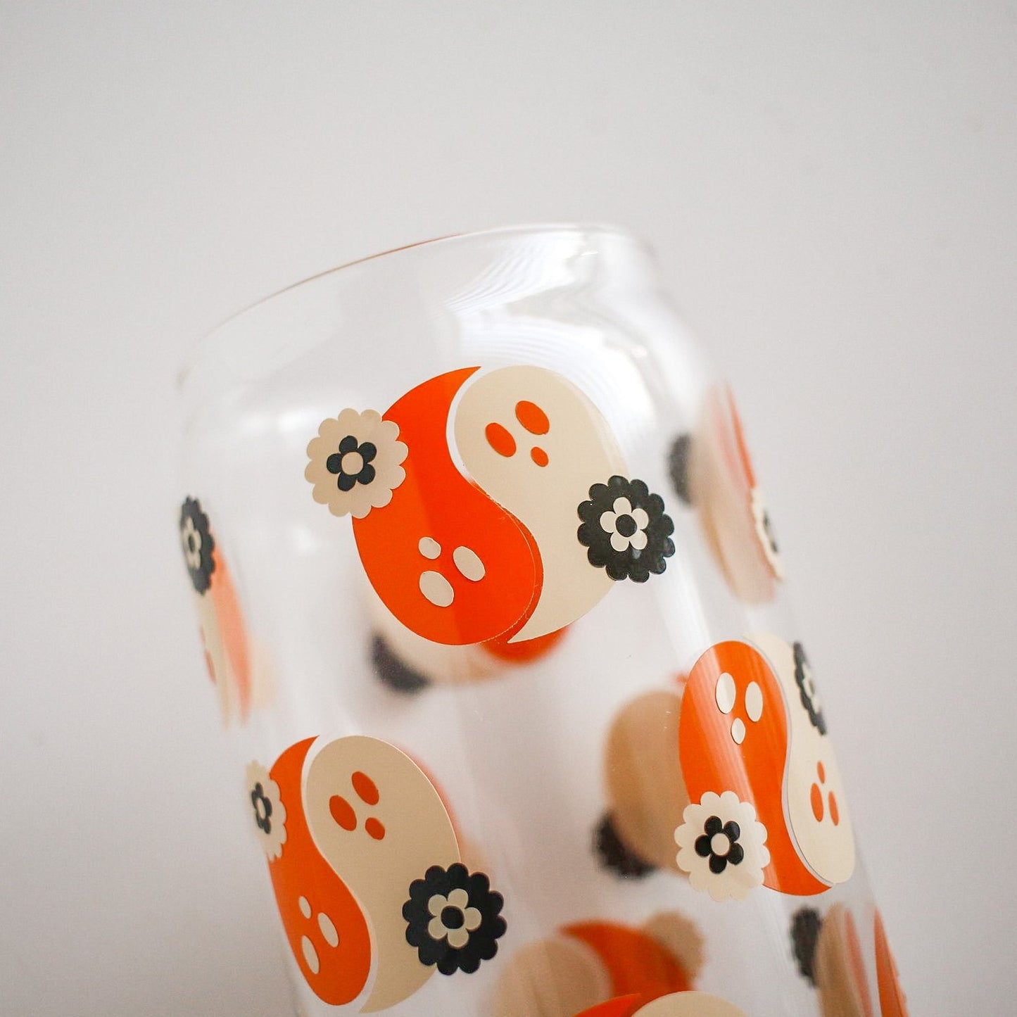 Yin Yang Ghost Glass Cup