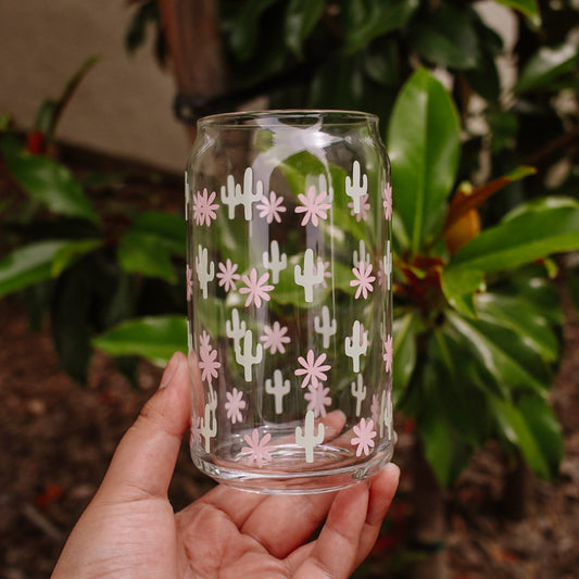 Mini Cactus Glass Cup