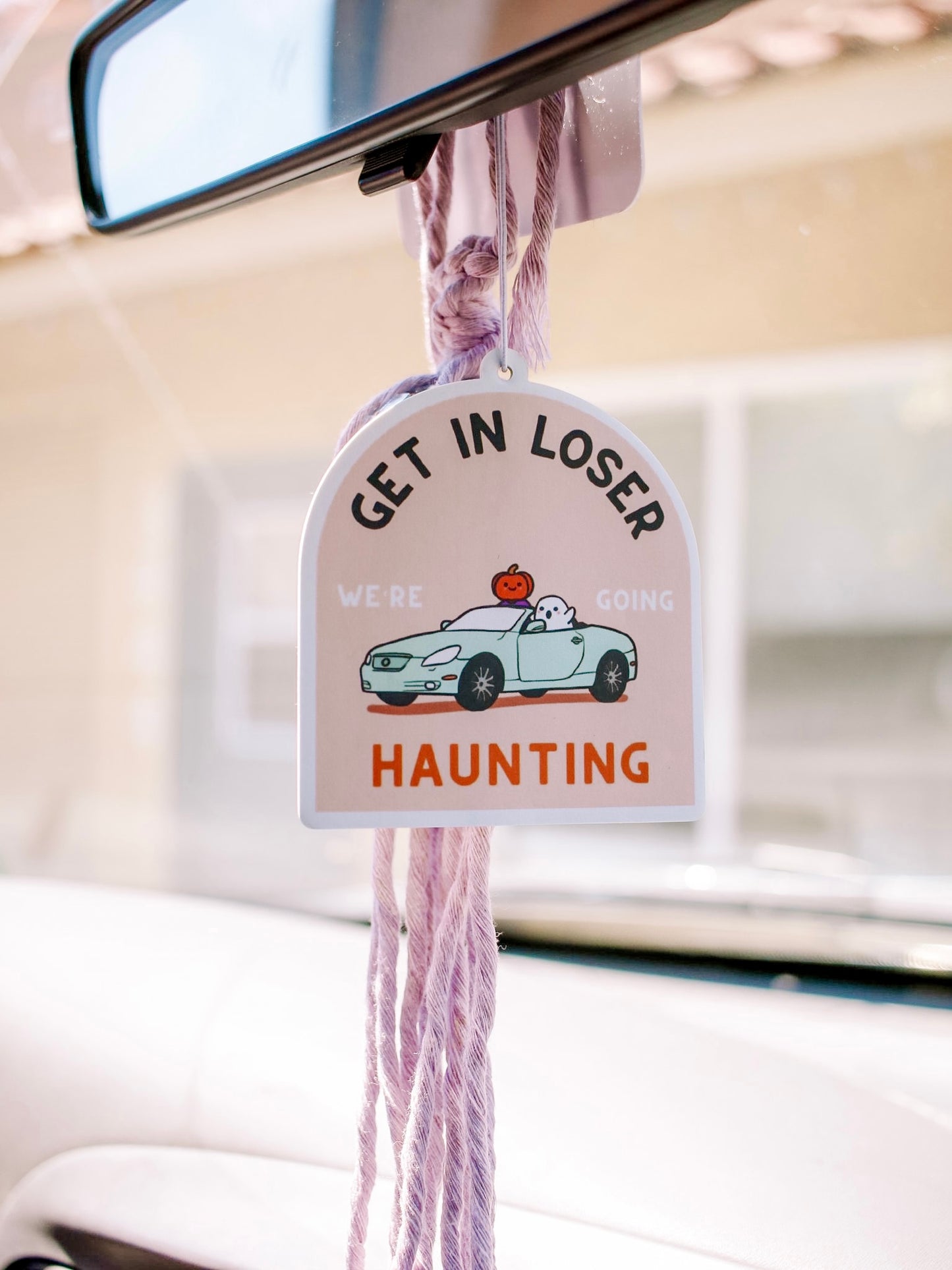 Get In Loser Halloween Car Air Freshener (Sandalwood Scent)