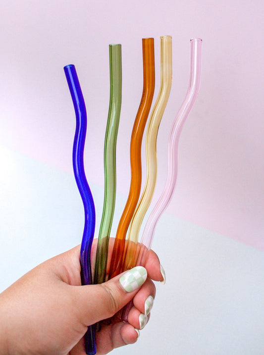 Wavy Glass Straw