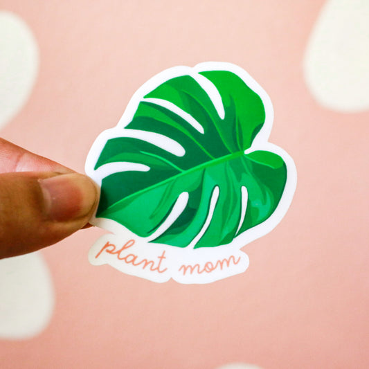 Monstera Plant Mom Sticker