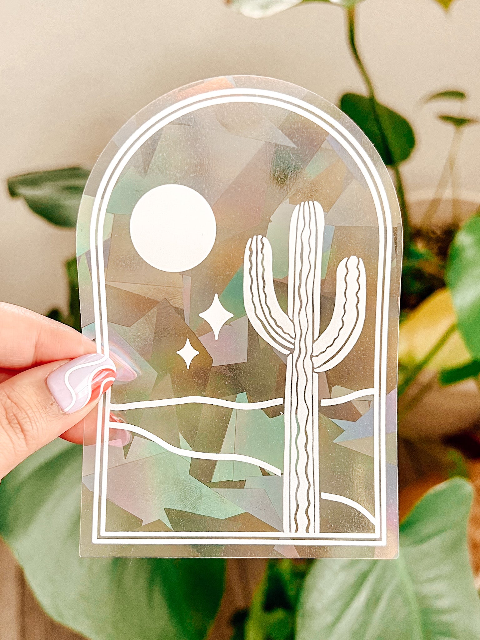 Cactus Suncatcher Decal Made by AprilLynn