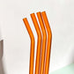 Orange Glass Straw