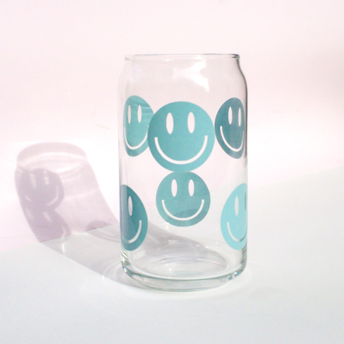 Happy Face Glass Cup