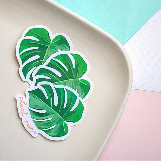 Monstera Plant Mom Sticker