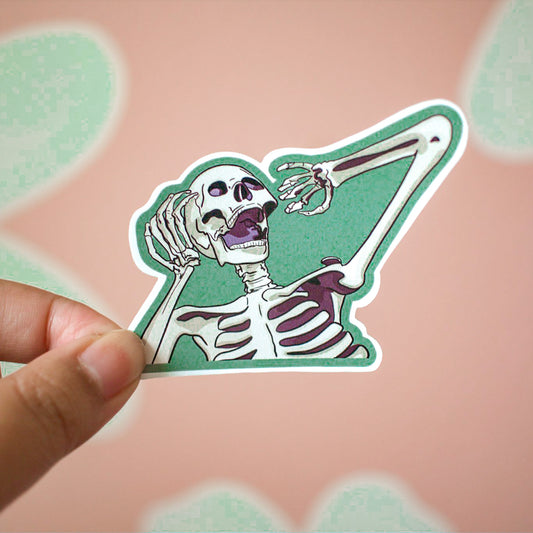 Screaming Skeleton Sticker